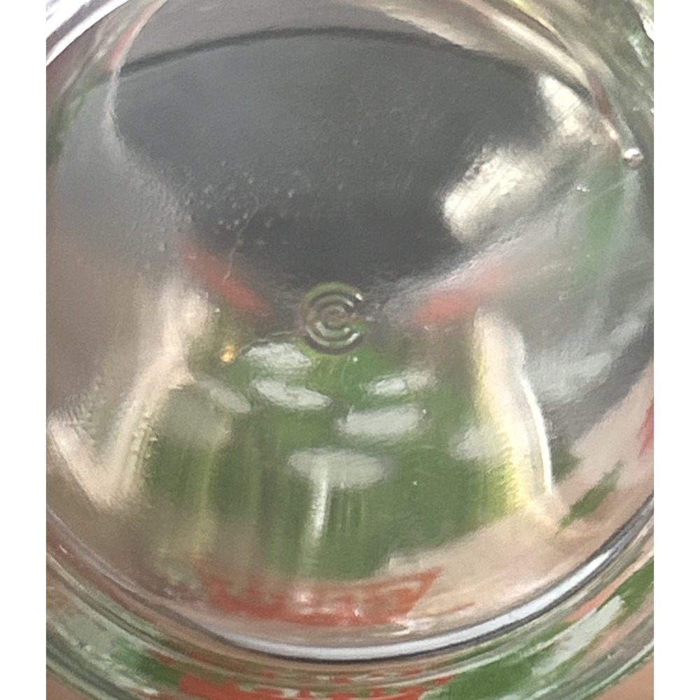 Vtg Set of 2 Continental Can MCM Christmas Holiday Glasses Wreath Poinsettia C - Picture 3 of 16